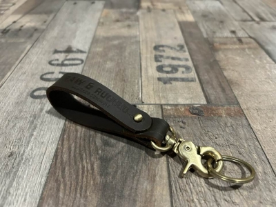 Raw and Rugged leather key ring