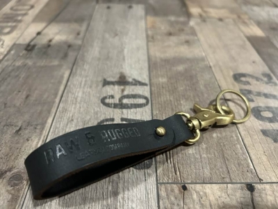 Raw and Rugged leather key ring