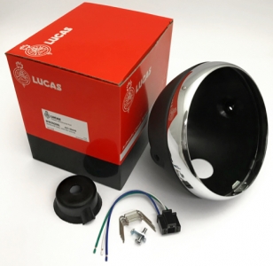 E11 approved black lucas headlamp - 0