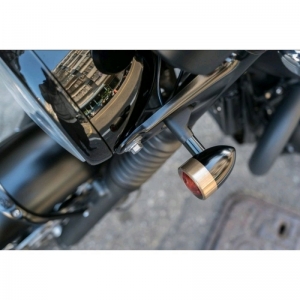 Motone Billet indicators black and brass CE approved