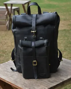 Mini sacoche latérale vintage noire Trip Machine  - 5