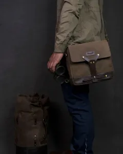 Leather Messenger Bag Brown Trip Machine - 4