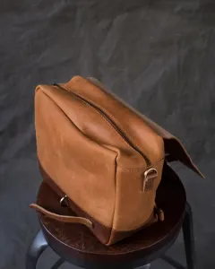 Leather Messenger Bag Vintage Tan Trip Machine - 2