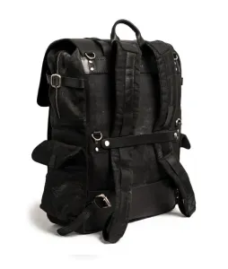 Leather Rambler Backpack Pannier Black Trip Machine - 3