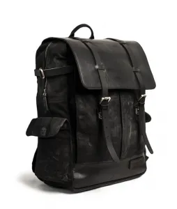 Leather Rambler Backpack Pannier Black Trip Machine - 0