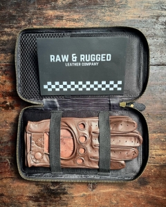 gants Vintage Raw and Rugged marron - 1