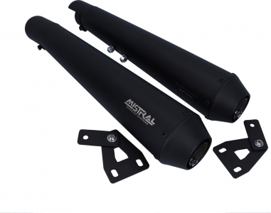 Mistral exhausts black for Royal Enfield Interceptor/Continental GT 650 EU approved