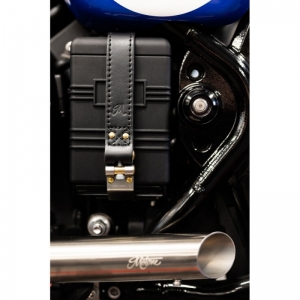 cinghia di fissaggio batteria in cuoio per Triumph Bobber 1200