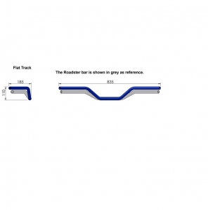 guidon flat track bar LSL 22mm