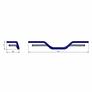 flat track handlebar LSL X-Bar 22/28mm - 1
