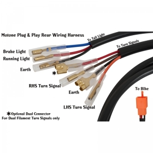 complete Plug & Play rear wiring harness Triumph Bonneville-Thruxton-Scrambler - 1