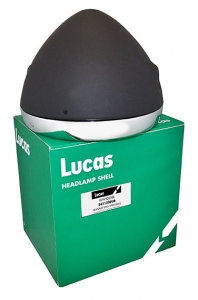 E11 approved black lucas headlamp