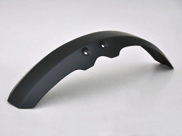 Finned front mudguard