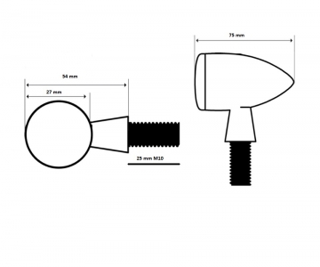 frecce Micro Bullet LED omologate CE - 3