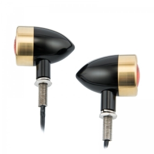 Motone Billet indicators black and brass CE approved - 1