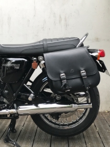 Scipion leather pannier for Triumph and Royal Enfield - 2