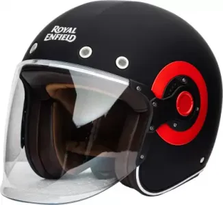 Royal Enfield Spirit Matt Black jet helmet with visor