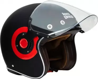 Royal Enfield Spirit Matt Black jet helmet with visor