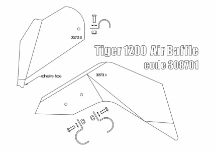 Air deflectors for Triumph Tiger 1200 from VIN 740277 - 7