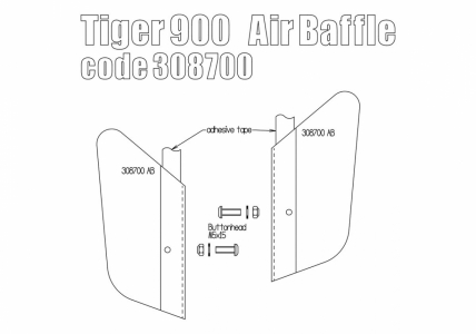 Air deflectors for Triumph Tiger 900 & 850 Sport - 9